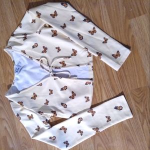 Princess Polly monarch butterfly tie top